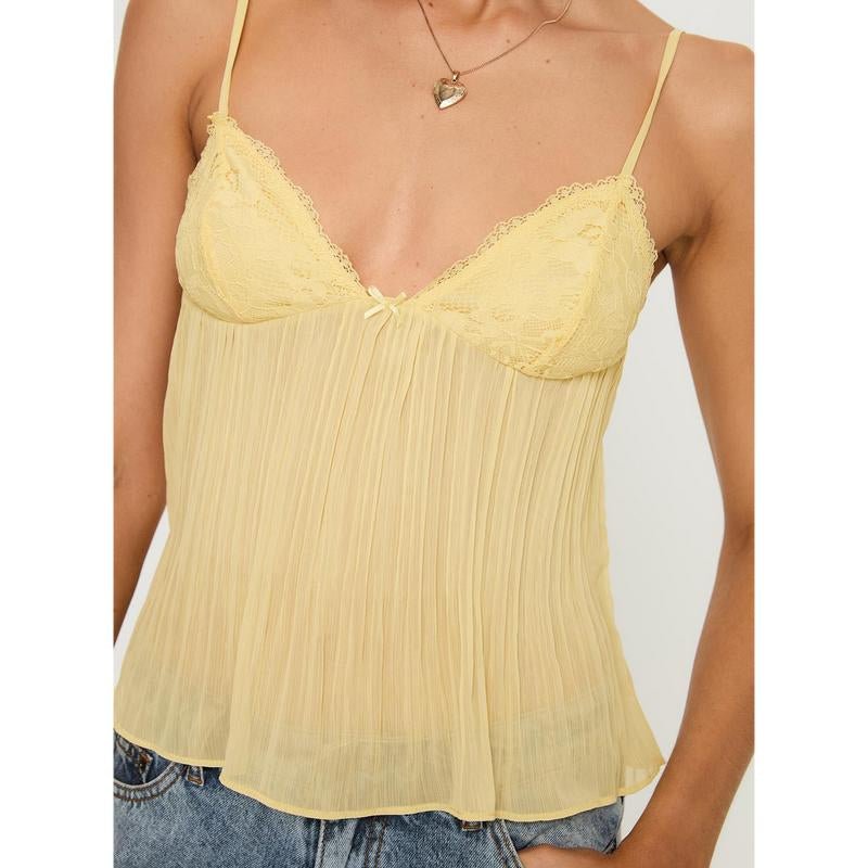 Zami lemon pleated blouse for summer - Bela Fils BoutiqueBela Fils Boutique